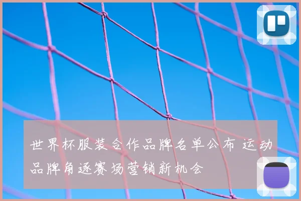 世界杯服装合作品牌名单公布 运动品牌角逐赛场营销新机会